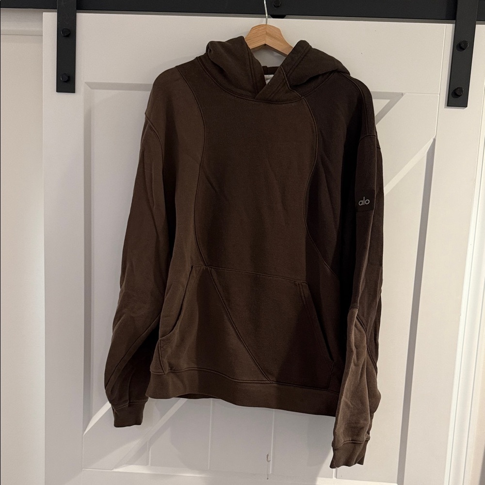 ALO Yoga Dark Brown Pullover Hoodie